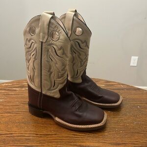 Boys Old West Two-Tone Cowboy Boots